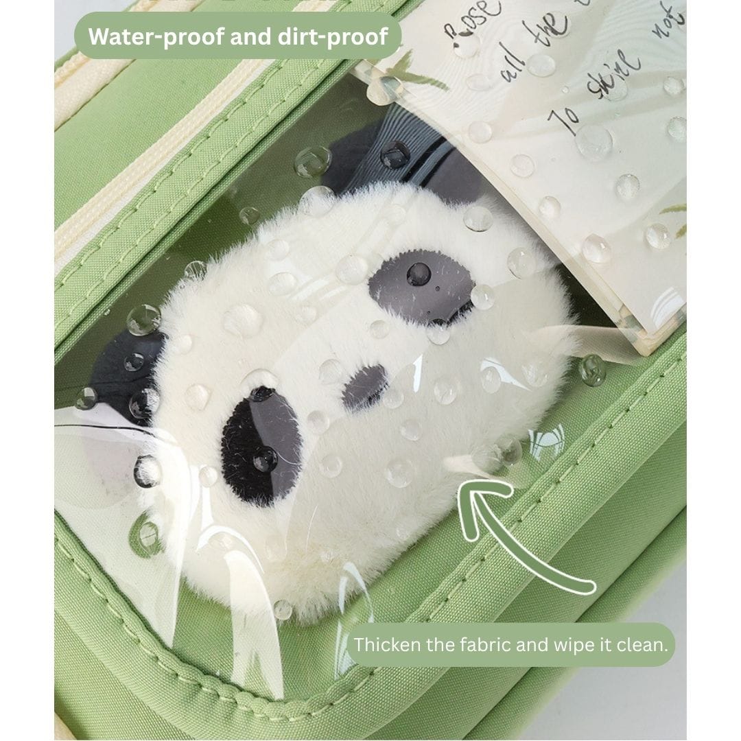 9-Layer Storage Pen Bag | Large Pencil Pouch with Mesh & Transparent Pockets