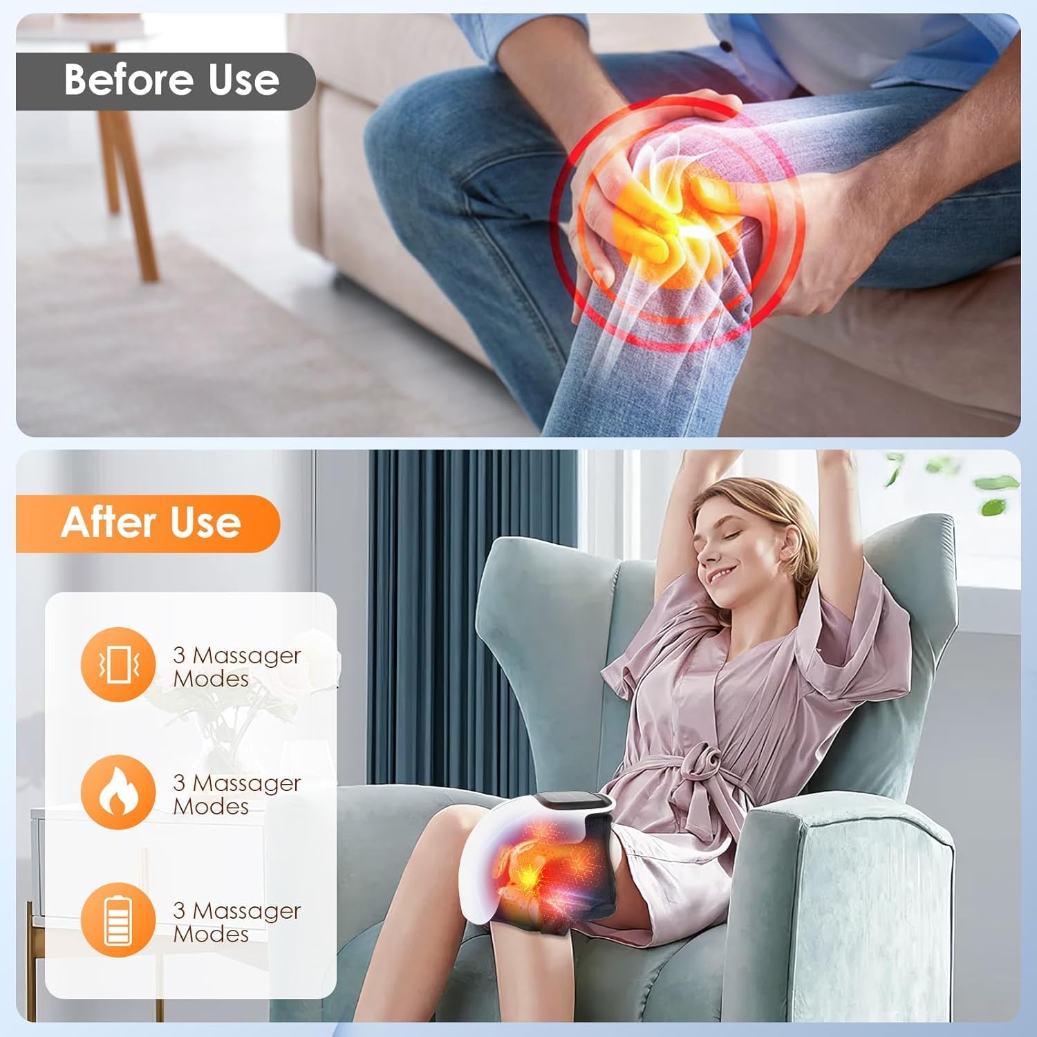 KneeRelief Pro+ (Heat + Vibration Therapy)